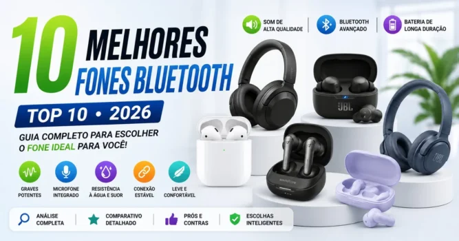 10 Melhores Fones Bluetooth Custo Benefício de 2026 — Bons e Baratos