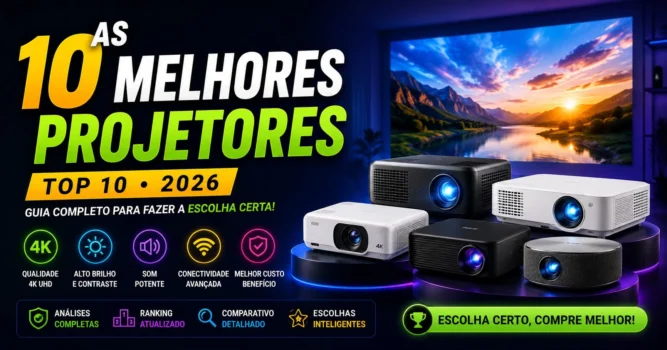 Os 10 Melhores Projetores Custo Benefício de 2026 — Para Ambientes Claros, Portáteis e 4K