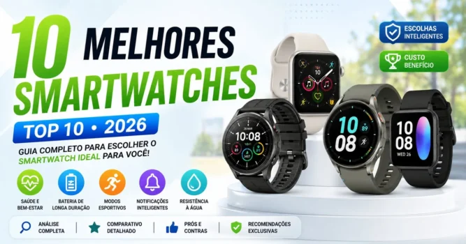 10 Melhores Smartwatches Custo Benefício de 2026 — Testados e com Frete Grátis