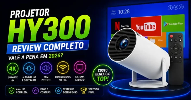 Projetor HY300 Vale a Pena? Review Completo 2026 — Veja Antes de Comprar