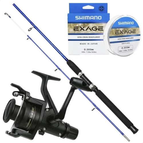 Kit Pesca Shimano Profissional (Molinete 4000 + Vara + Linha)